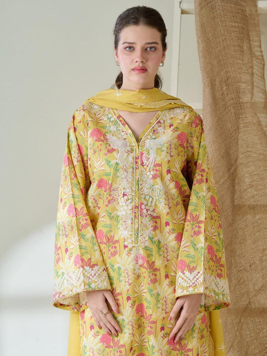AGHANOOR CAMBRIC COTTON EMB SHIRT and DUPATTA