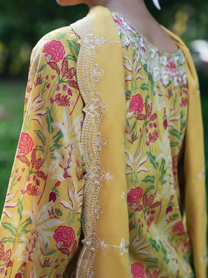 AGHANOOR CAMBRIC COTTON EMB SHIRT and DUPATTA