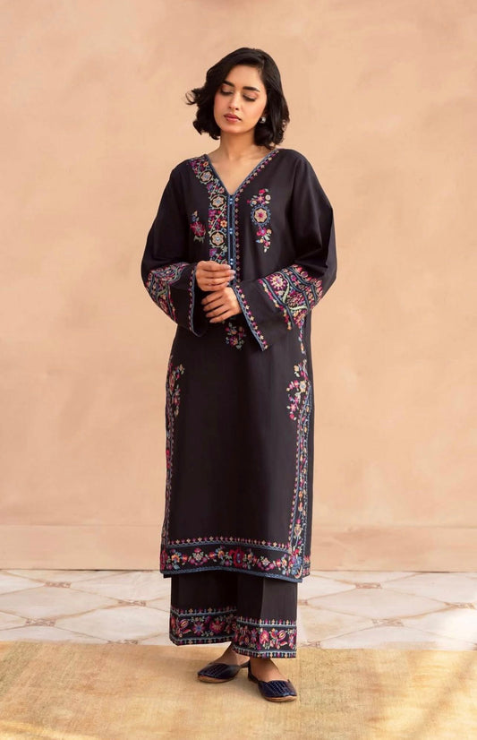 AGHANOOR 2 PIECE EMBROIDERED KHADDAR SHIRT & PANT