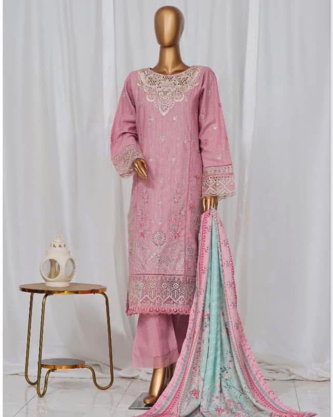 SadaBahar Emb Luxury Khaddar Cutwork 3 Piece