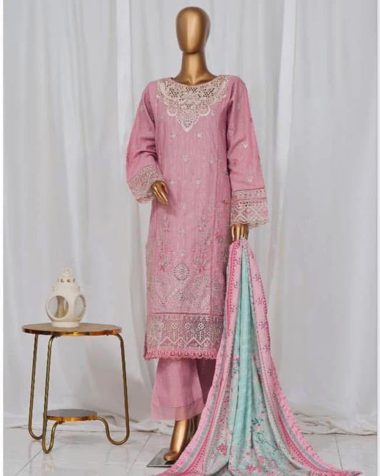 SadaBahar Emb Luxury Khaddar Cutwork 3 Piece