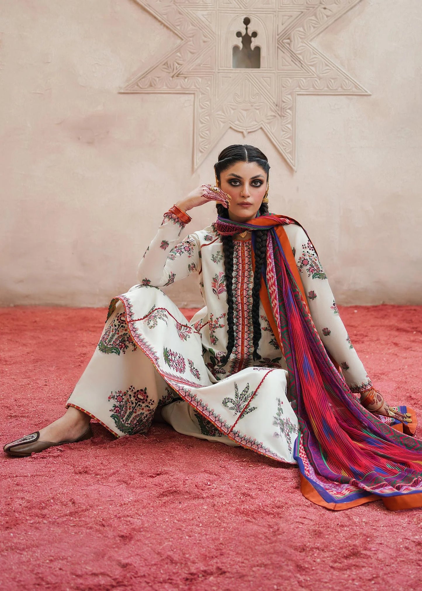 Hussain Rehar Pret Embroidered Lawn 3 Piece Suit