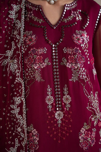 NUREH AMAYA LUXURY EMBROIDERED CHIFFON 3 PIECE-FESTIVE COLLECTION
