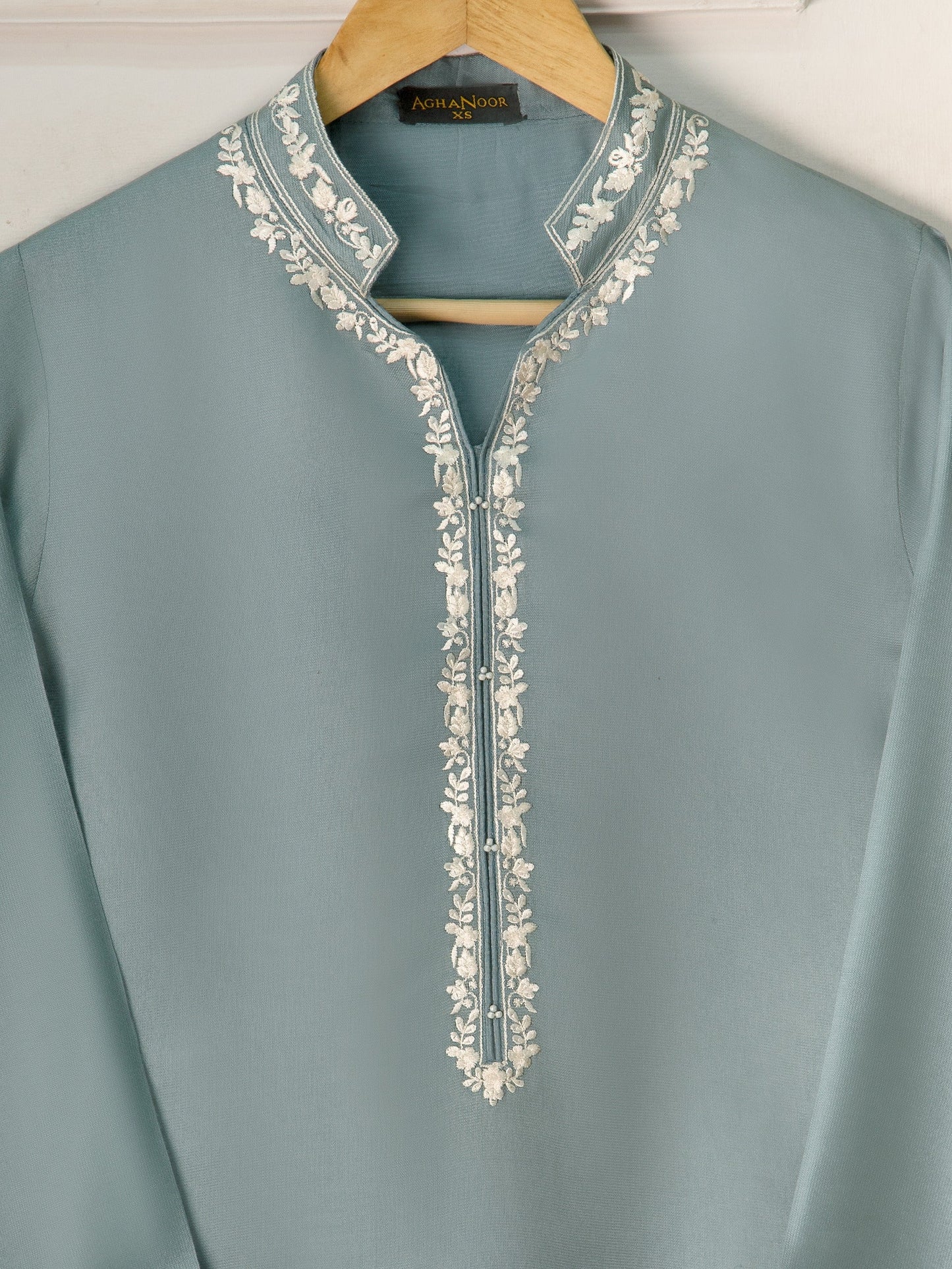 AGHANOOR 3 PC PURE SILK NET SUIT WITH FARSHI SALWAR