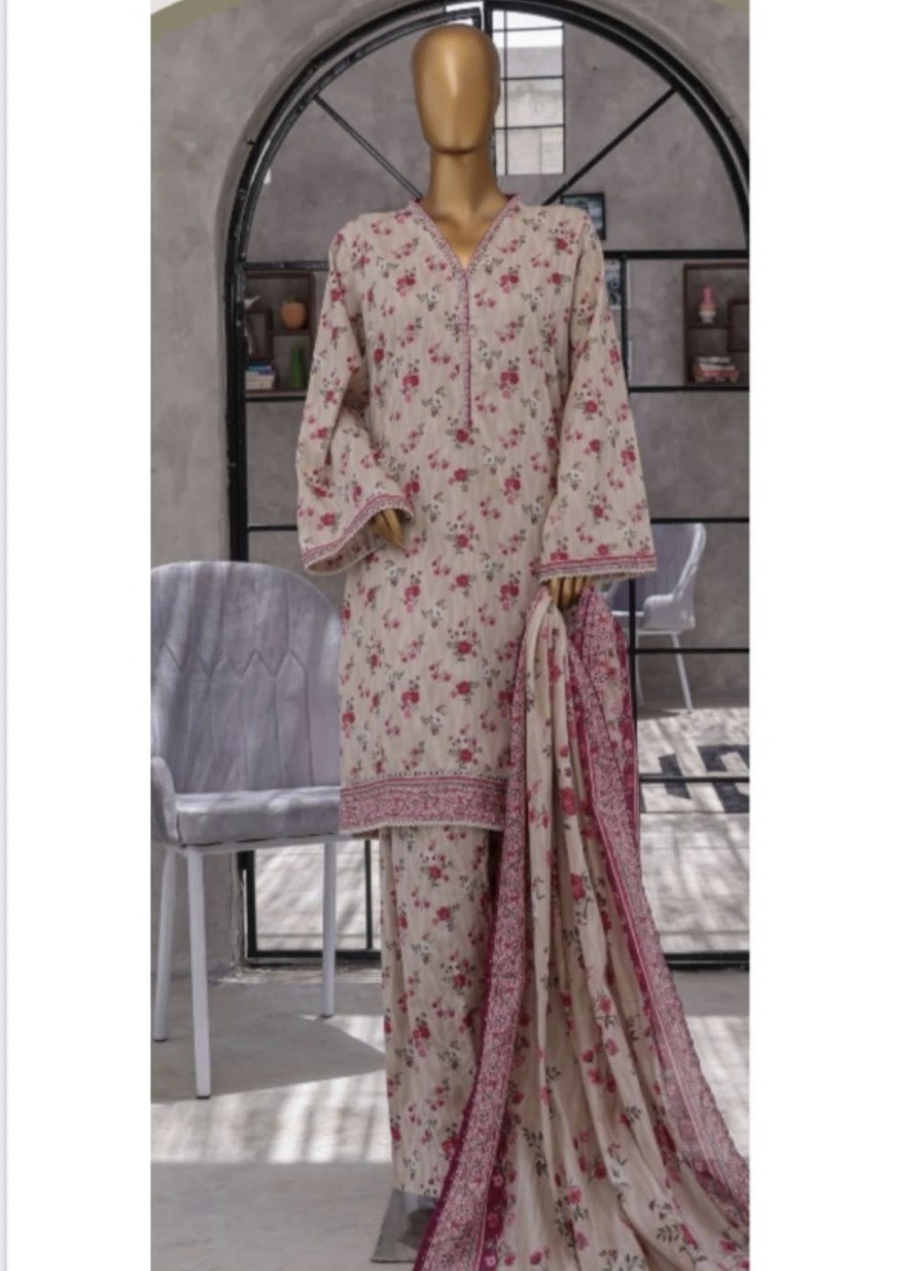 Bin Saeed 3 Piece Printed Lawn Suit