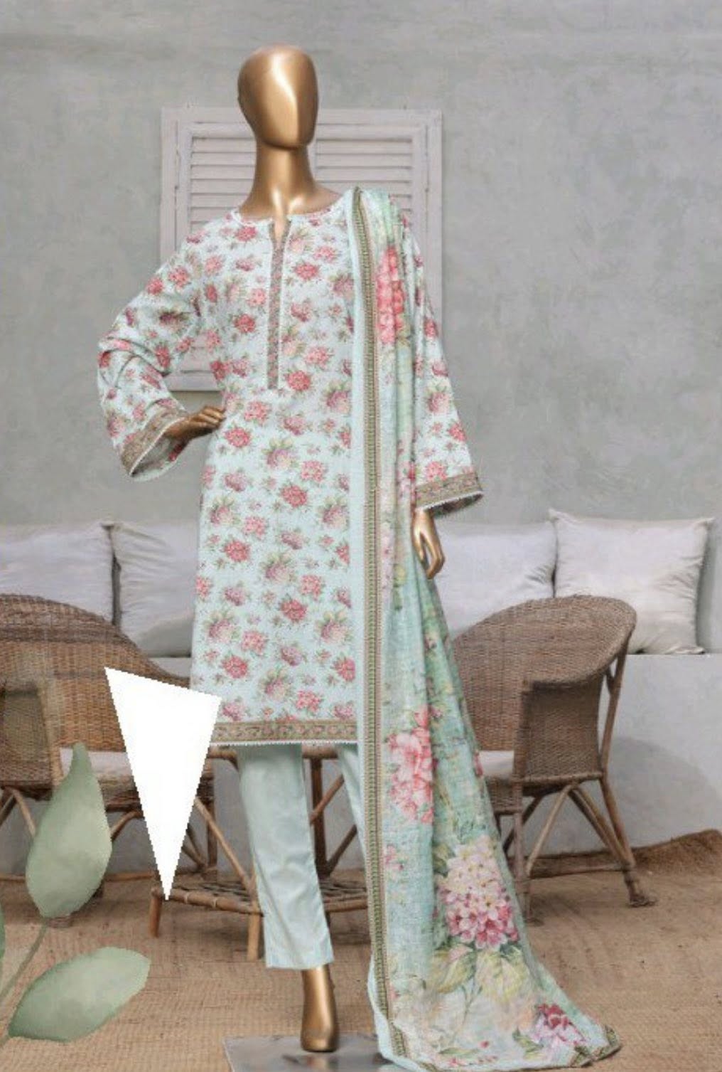 Bin Saeed 3 Piece Printed Lawn Suit
