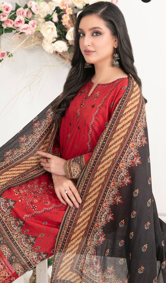 Tawakkal Fabrics Alhena Embroidered Lawn 3 Piece