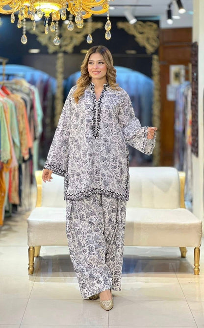 AGHANOOR EMBROIDERED LAWN SHIRT & PANT