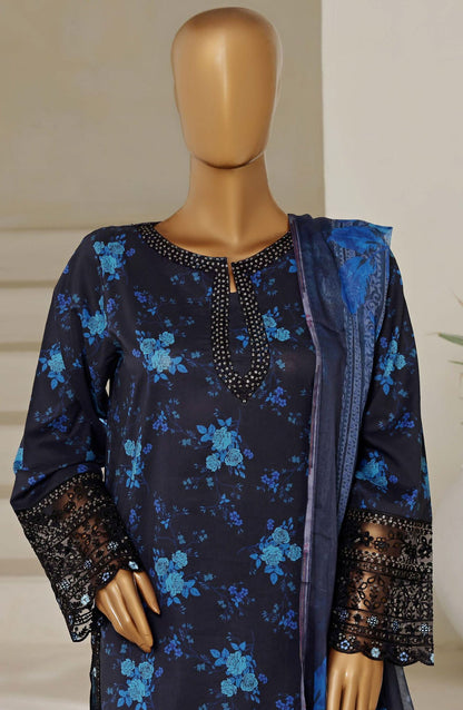 Malika Embroidered & Printed Festive Lawn 3 Piece
