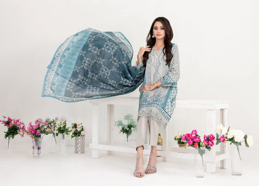 Tawakkal Fabrics Alhena Embroidered Lawn 3 Piece