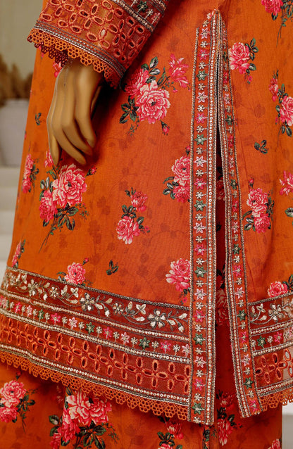 Malika Embroidered & Printed Festive Lawn 3 Piece
