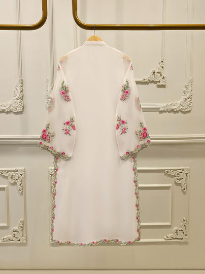 Aghanoor Pure Chiffon Embroidered 3 Piece Suit