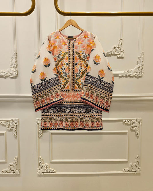 AGHANOOR SILK PRINTED SHIRT WITH PANT