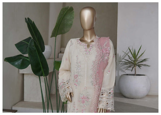 Sadabahar Afsaney Stitched Embroidered Chiffon 3 Piece