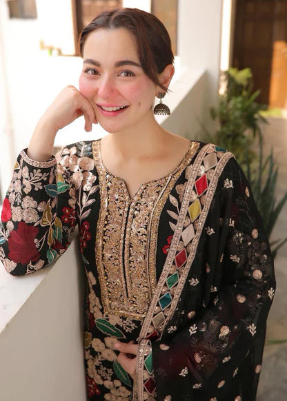 Haseens Mehnaaz Embroidered Chiffon 3 piece Suit