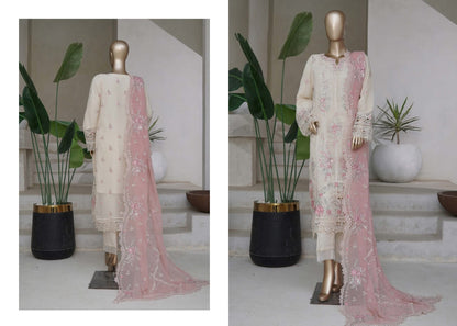 Sadabahar Afsaney Stitched Embroidered Chiffon 3 Piece