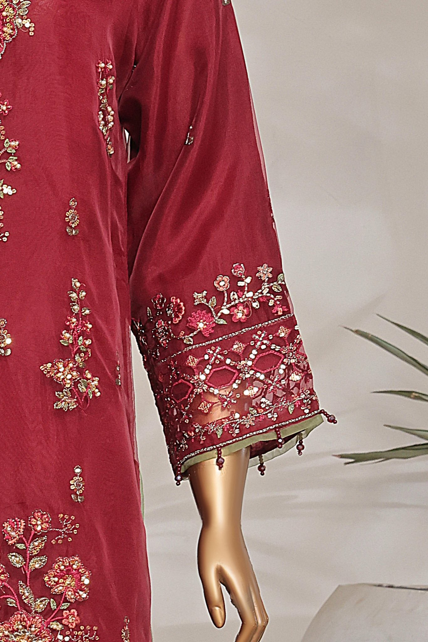 Sada-E-Noor  Festive Embroidered Organza 3 Piece