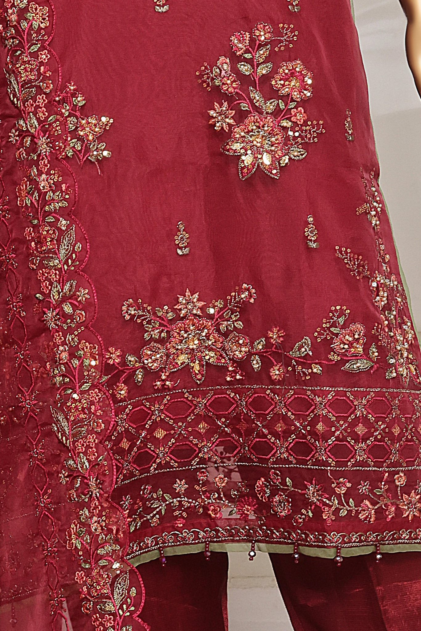 Sada-E-Noor  Festive Embroidered Organza 3 Piece