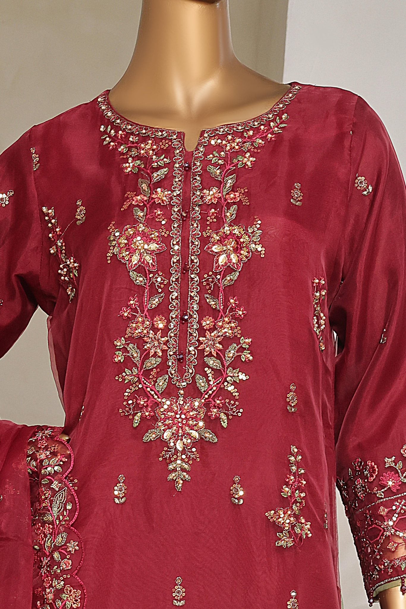 Sada-E-Noor  Festive Embroidered Organza 3 Piece