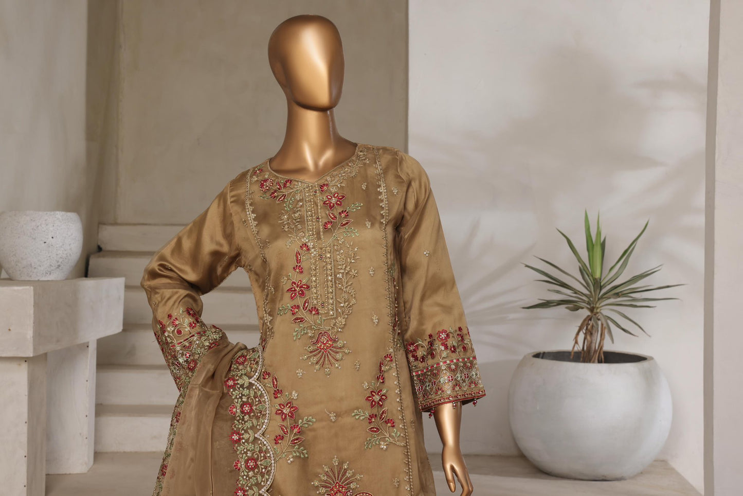 Sada-E-Noor Embroidered Organza 3 Piece