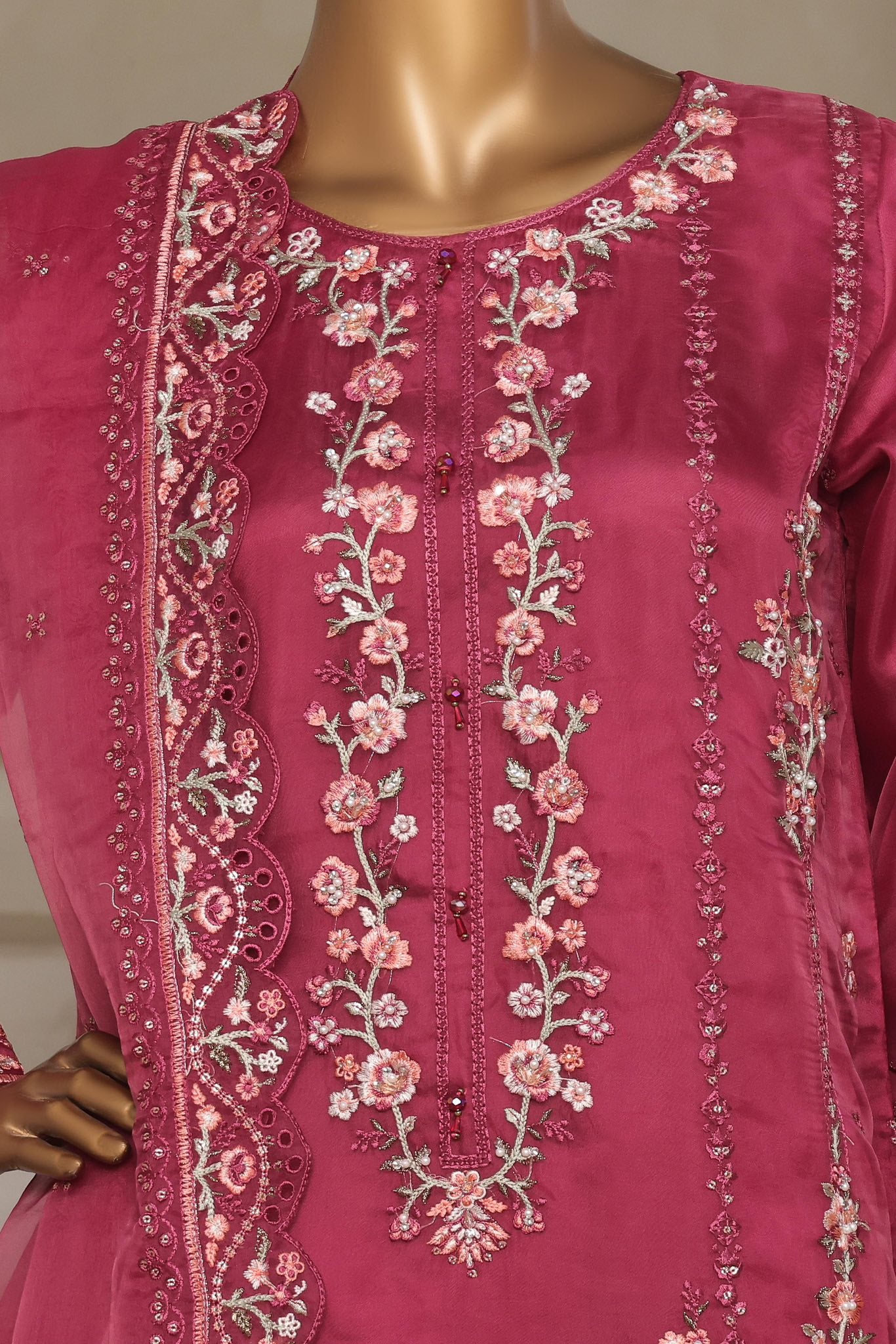 Sada-E-Noor Festive Embroidered Organza 3 Piece