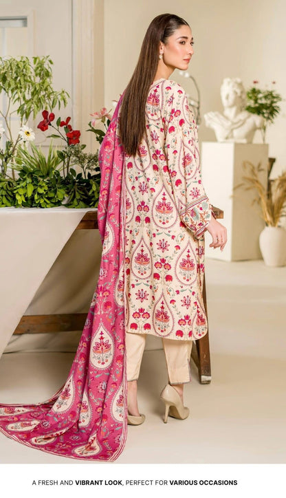 Gulljee Printed Winter Linen 3 Piece Suit