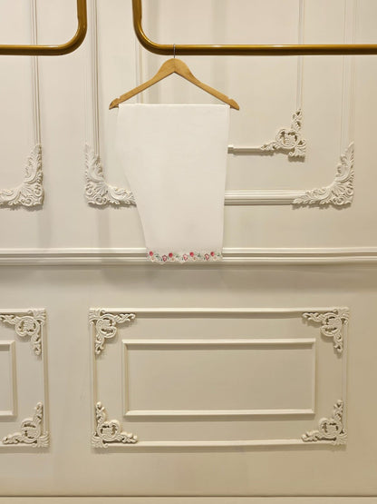 AGHANOOR  PURE COTTON NET EMBROIDERED SUIT with CHIFFON DUPATTA