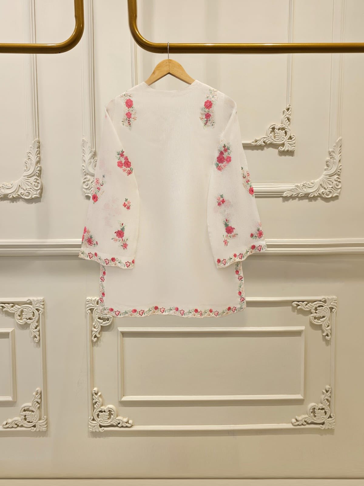 AGHANOOR  PURE COTTON NET EMBROIDERED SUIT with CHIFFON DUPATTA