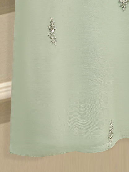 AGHANOOR COTTON NET EMB SUIT WITH CHIFFON DUPATTA