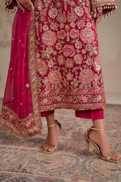 Baroque Wedding Formals: Luxury Embroidered Chiffon 3 Piece