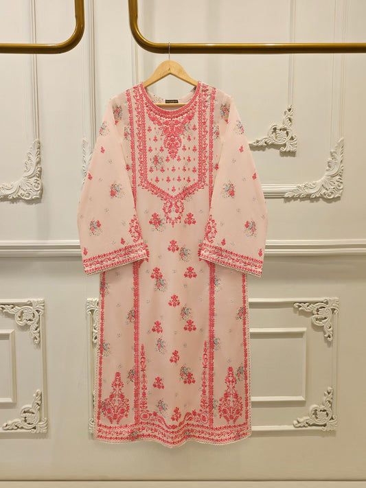 AGHANOOR EMBROIDERED CAMBRIC COTTON SHIRT WITH EMB PANTS