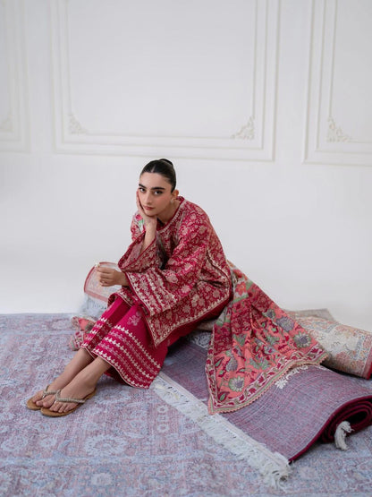 AGHANOOR PURE EMB LAWN SHIRT, PANT & LAWN DUPATTA