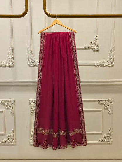 Aghanoor Embroidered Seesha Silk 3 Piece Suit