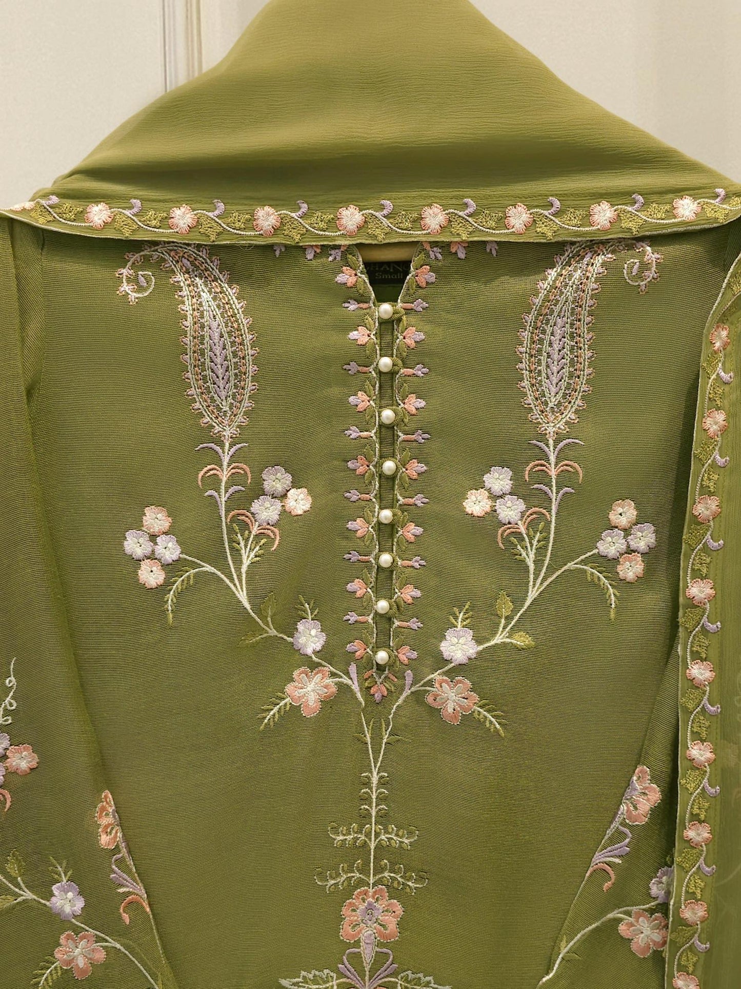 AGHANOOR COTTON NET EMBROIDERED 3 PIECE