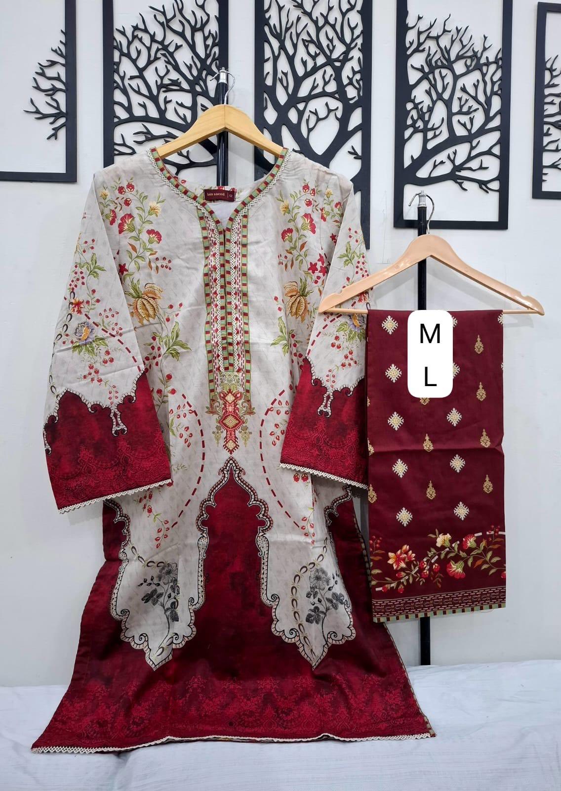 Binsaeed Printed Shirt & Pants(Co-ords)