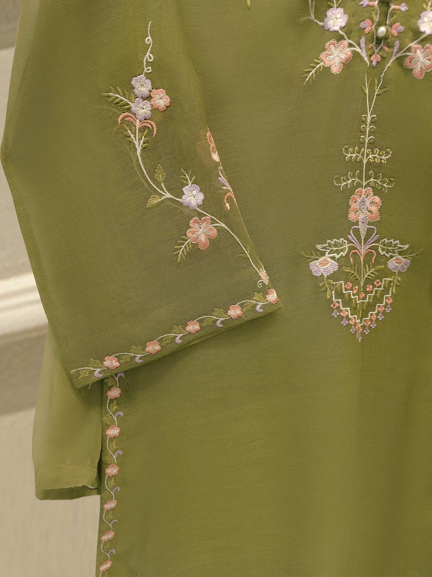 AGHANOOR COTTON NET EMBROIDERED 3 PIECE