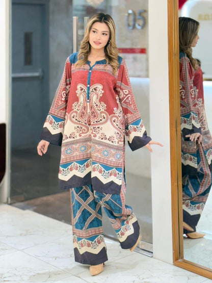 Sadabahar Viscose Linen Printed Shirt & Pants