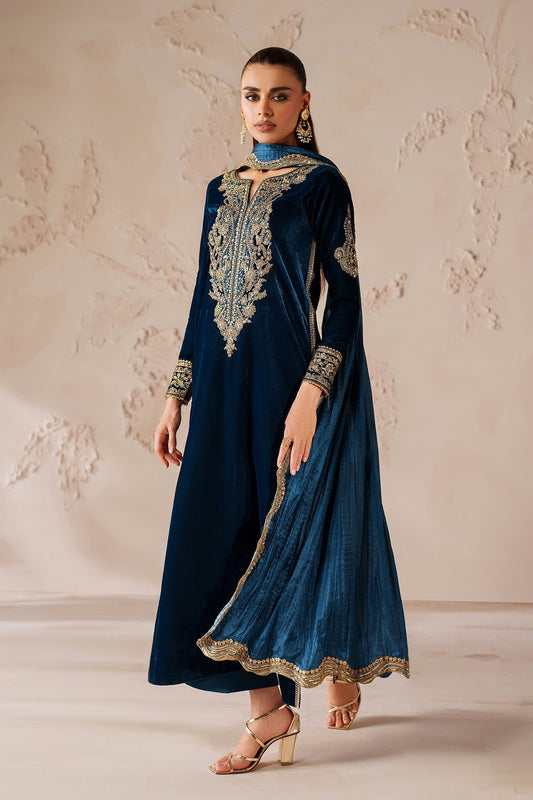 Baroque Embroidered Premium Velvet 3 Piece