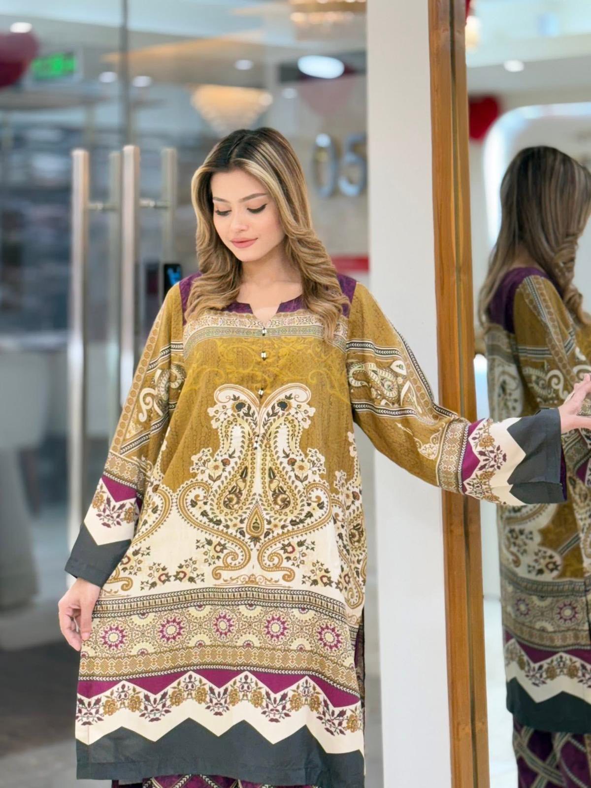 Sadabahar Viscose Linen Printed Shirt & Pants