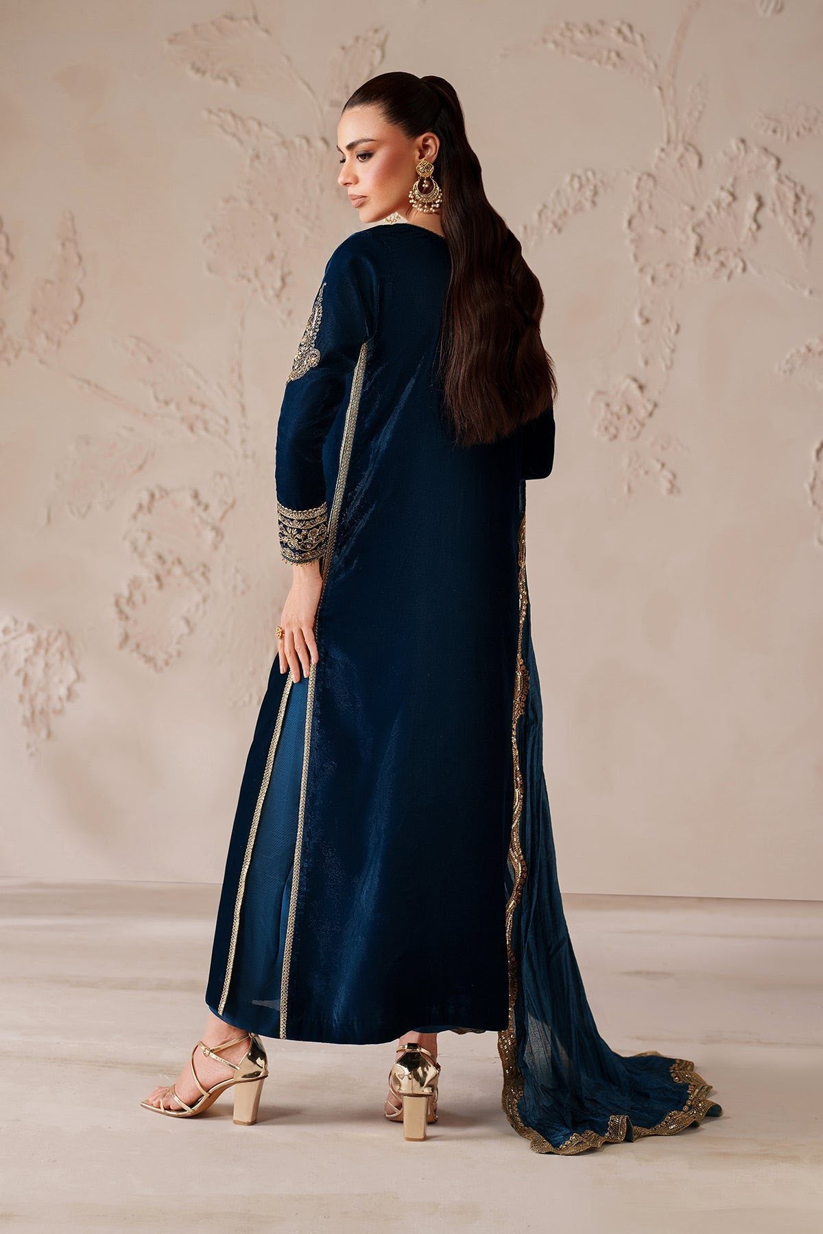 Baroque Embroidered Premium Velvet 3 Piece