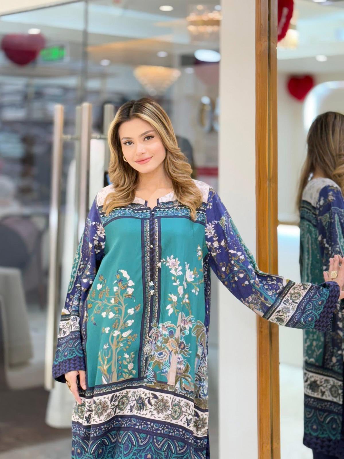 Sadabahar Viscose Linen Printed Shirt & Pants