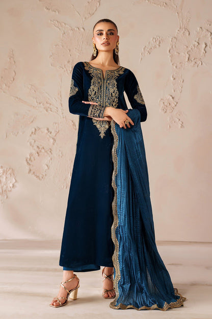 Baroque Embroidered Premium Velvet 3 Piece