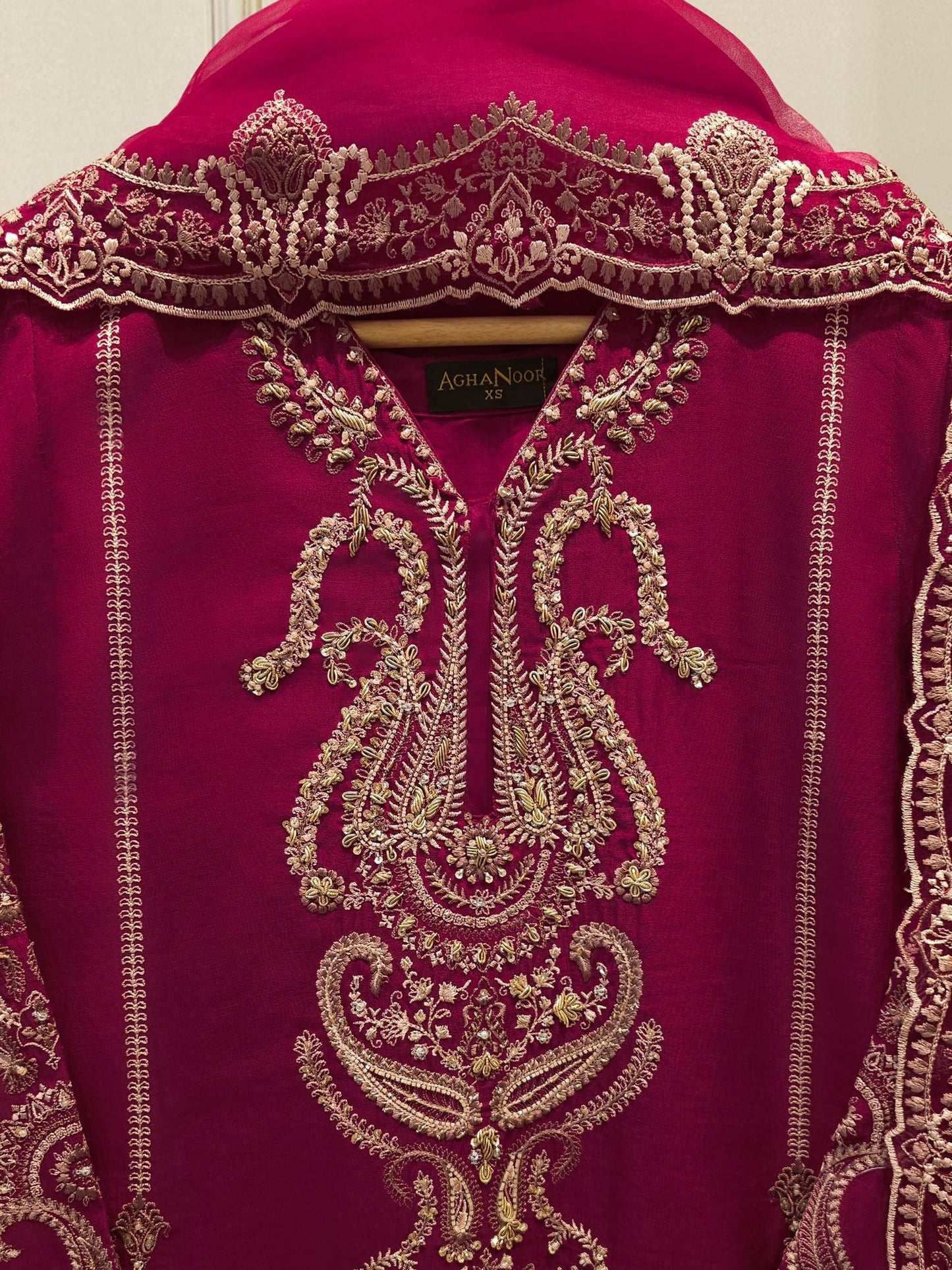 Aghanoor Embroidered Khaadi Silk 3 Piece