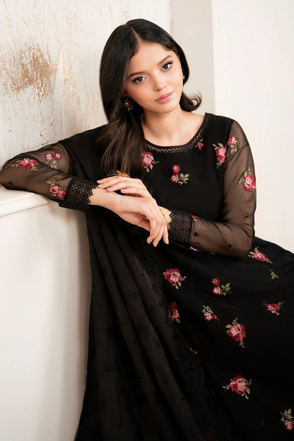 Baroque Luxury Pret Embroidered Chiffon 3 Piece