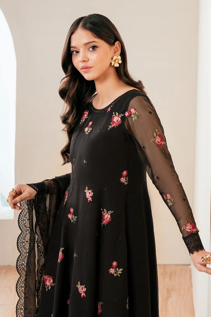 Baroque Luxury Pret Embroidered Chiffon 3 Piece
