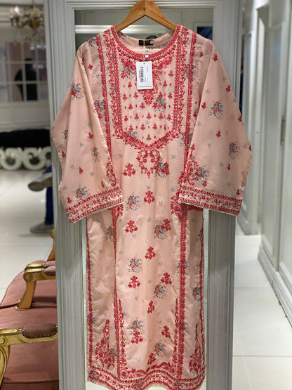 AGHANOOR EMBROIDERED CAMBRIC COTTON SHIRT WITH EMB PANTS