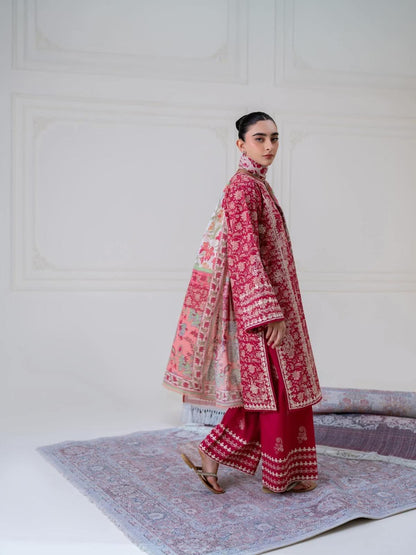 AGHANOOR PURE EMB LAWN SHIRT, PANT & LAWN DUPATTA