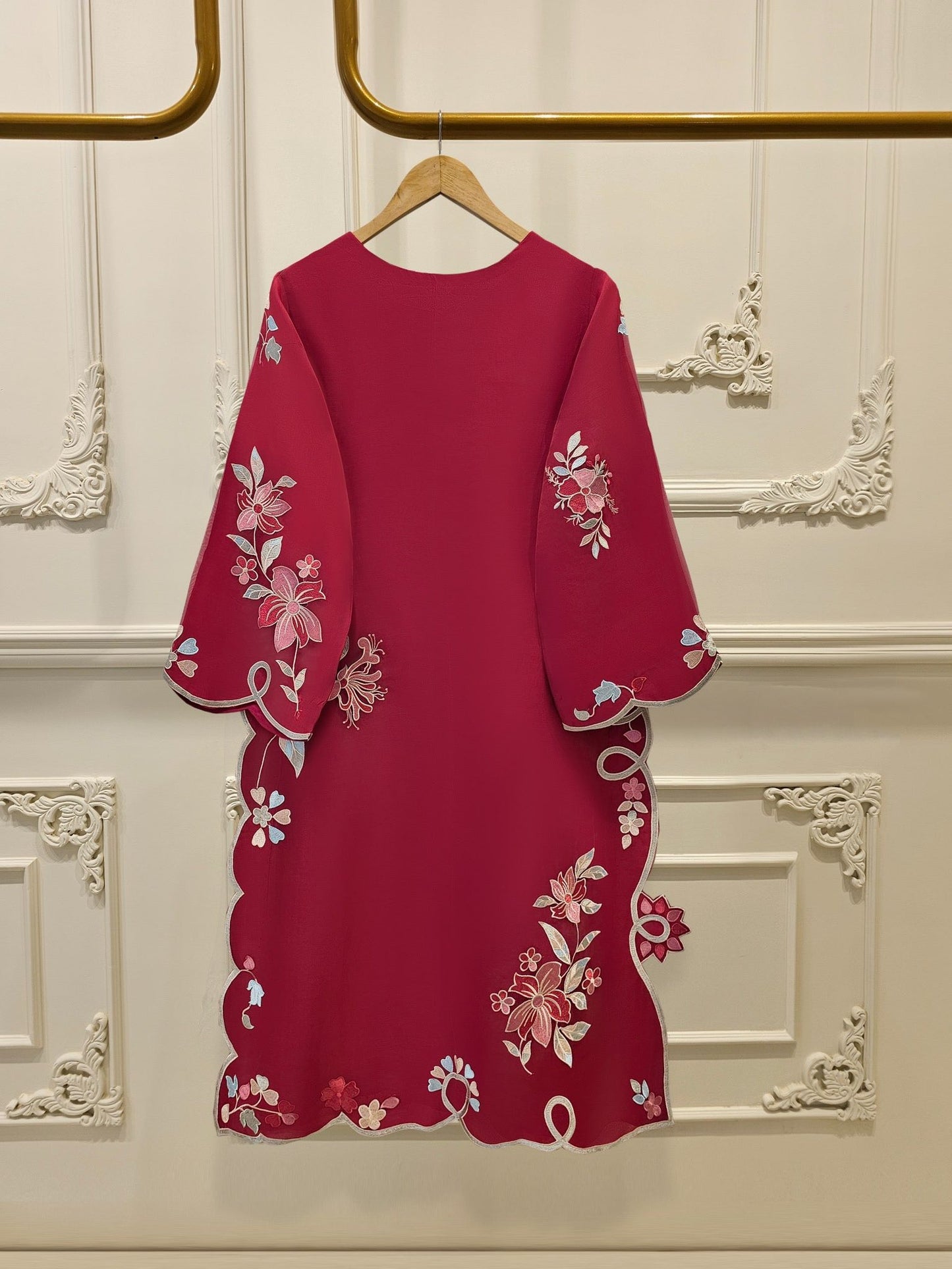 Aghanoor Heavily Embroidered Organza 3 Piece Suit