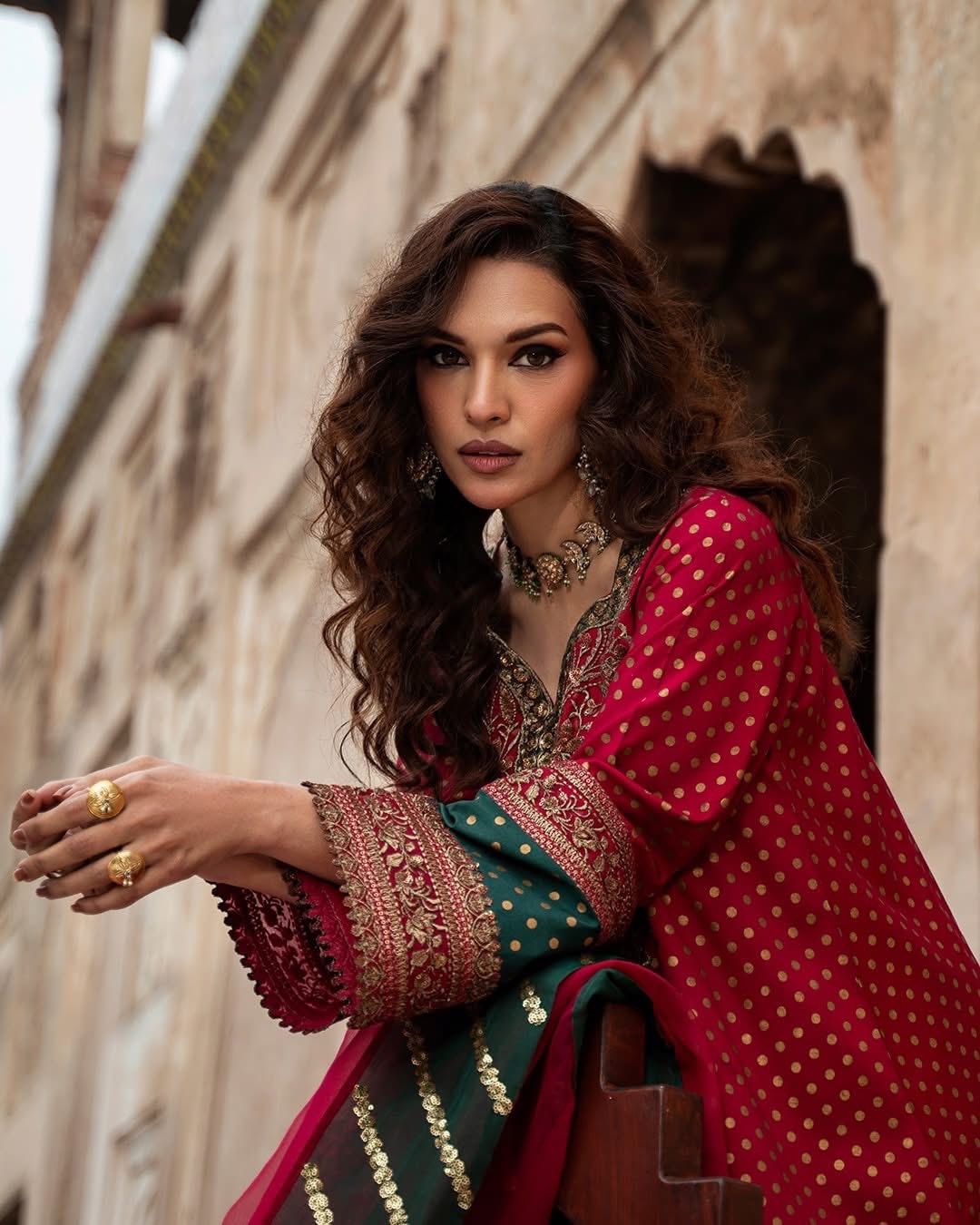 Charizma Embroidered Silk Pret 3 Piece with Farshi Shalwar-Magenta