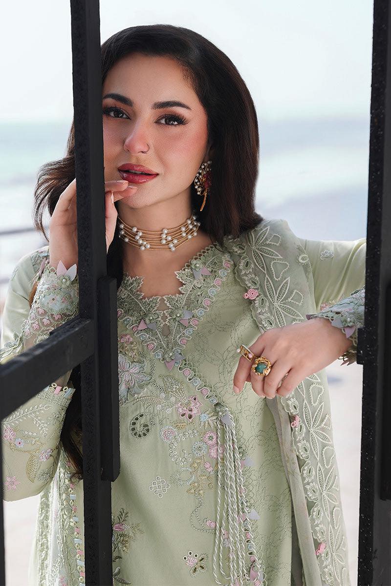 Qalamkar Pret Embroidered Lawn 3 Piece Suit- Jiya